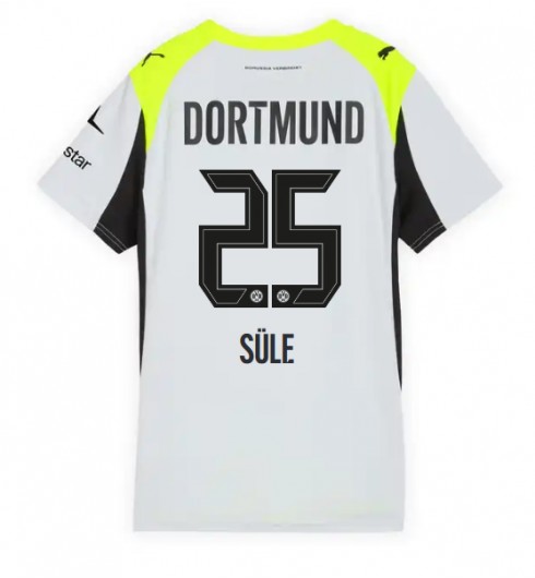 Borussia Dortmund Niklas Sule #25 Bortedrakt Dame 2025-26 Korte ermer Borussia Dortmund Niklas Sule #25 Bortedrakt Dame 2025-26 Korte ermer